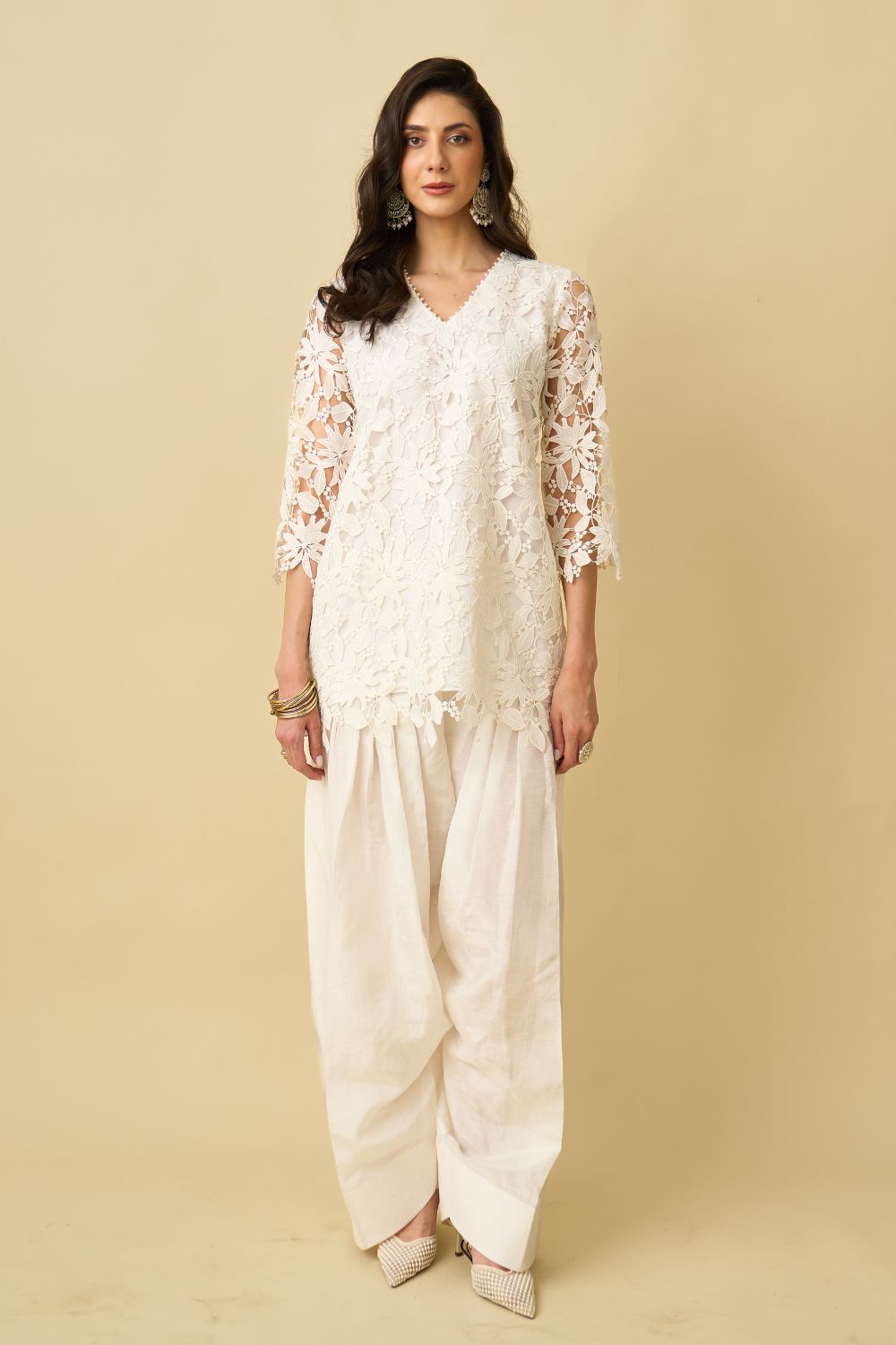 Zaira Lace Farshi Shalwar Set