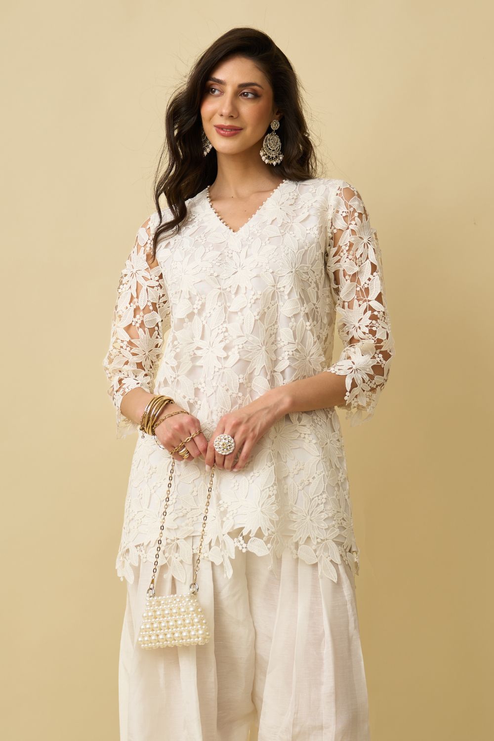 Zaira Lace Farshi Shalwar Set