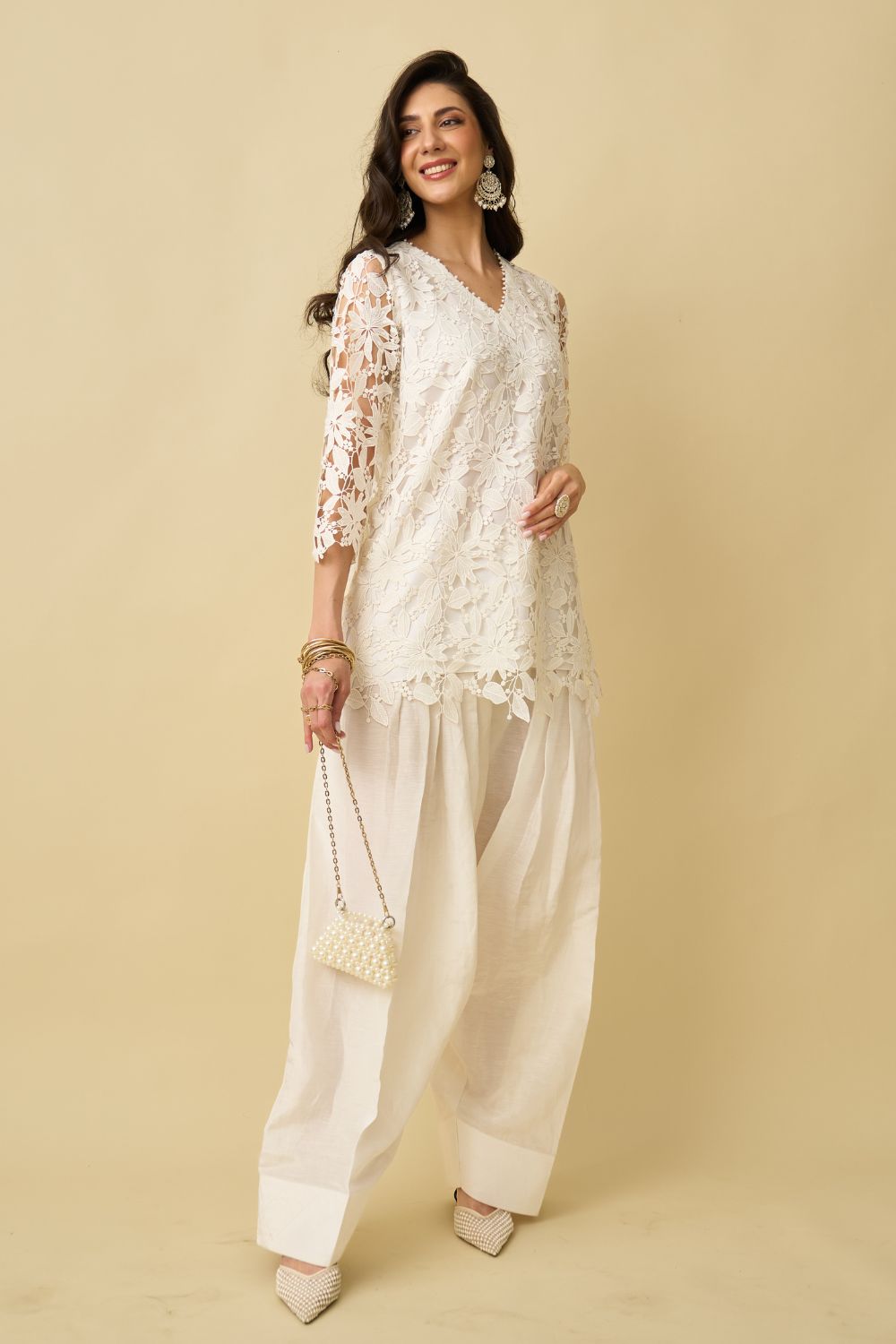 Zaira Lace Farshi Shalwar Set