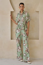 Cassia Peplum Top & Pants Set