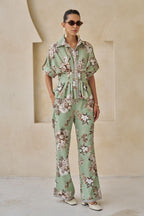 Cassia Peplum Top & Pants Set
