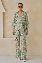 Cassia Wrap-Top & Pants Set