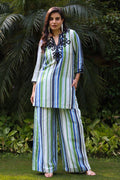 Printed Kurta Set With Lace Embroidery