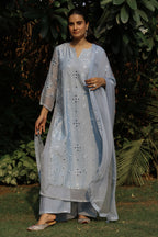 Asma Mul Chanderi Embroidered Kurta Set
