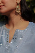 Asma Mul Chanderi Embroidered Kurta Set