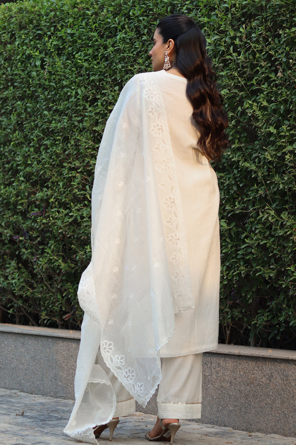 Dua Mul Chanderi Embroidered Kurta Set