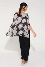 Rosetta Hand-Embroidered Cape Top & Skirt Set
