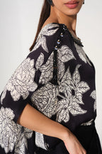 Rosetta Hand-Embroidered Cape Top & Skirt Set