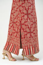 Inaaya Embroidered Shawl Kaftan (Red)