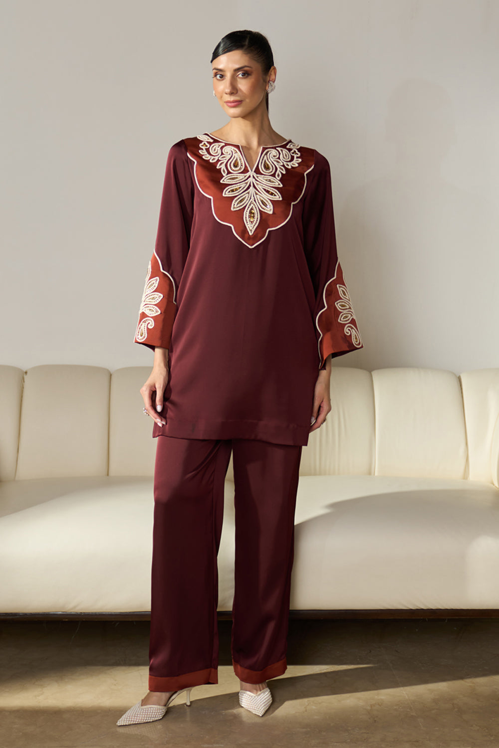 Raha Embroidered Co-ord Set