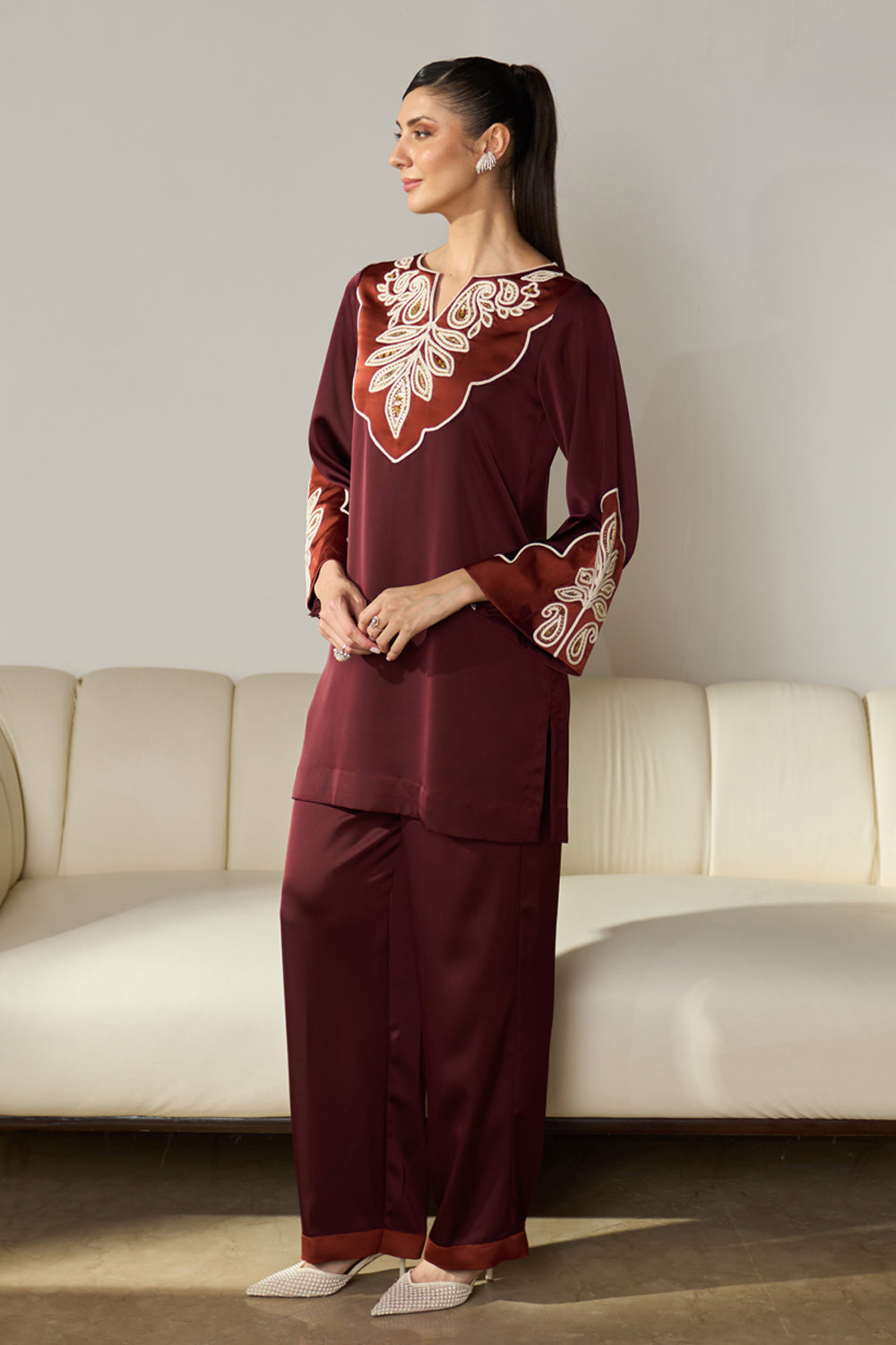 Raha Embroidered Co-ord Set