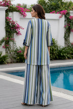 Printed Kurta Set With Lace Embroidery