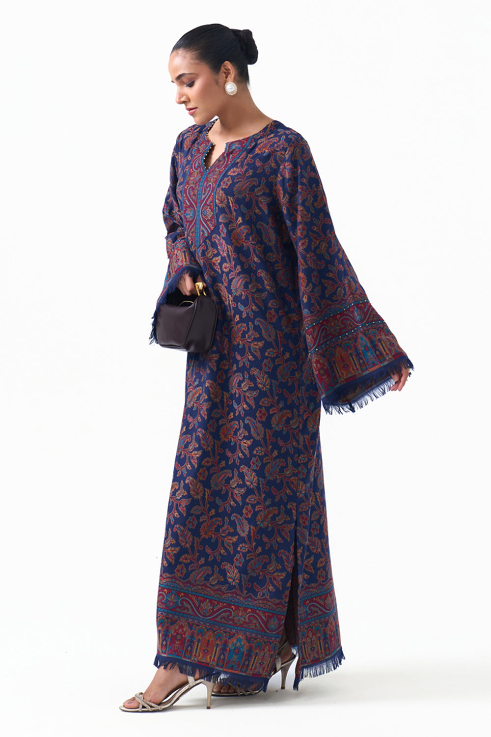 Azura Embroidered Shawl Kaftan