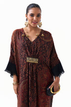 Layla Embroidered Shawl Kaftan