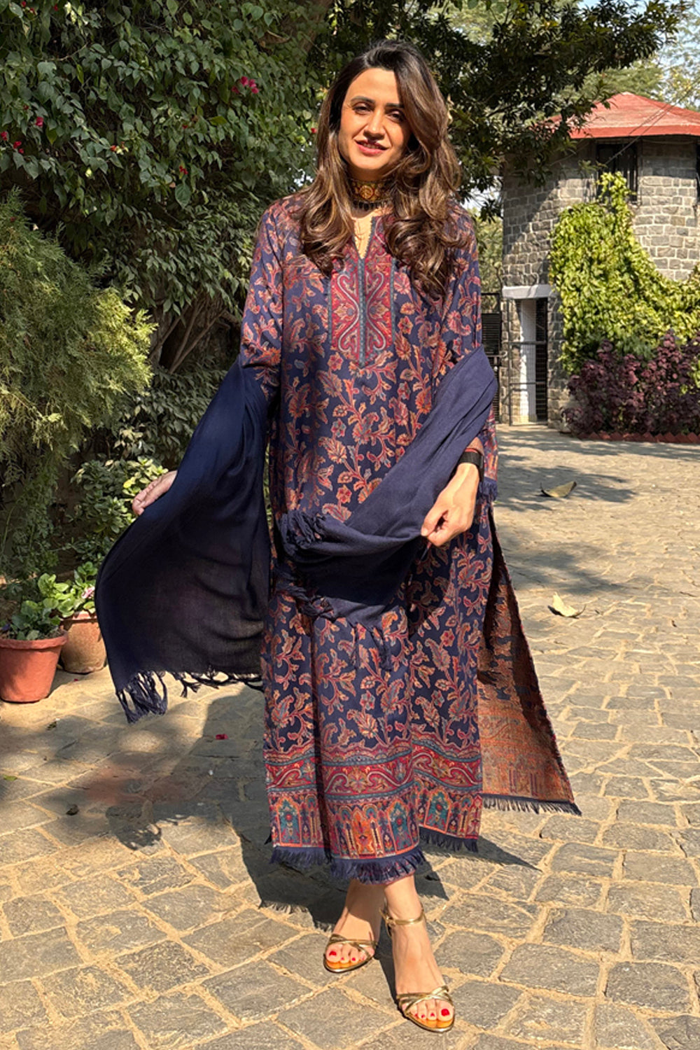 Mitali Wadhwa In Our Yana Kashmiri Shawl Kurta Set